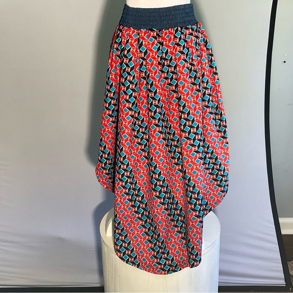 Advance Apparel Free Size, Mermaid Hi/Low, Geometric Patterned Double Skirt - Picture 12 of 16